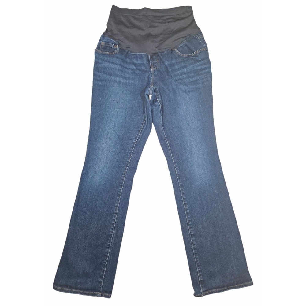 Old Navy Maternity Boot-Cut Jeans Full Panel Dark Wash Size Maternity Denim